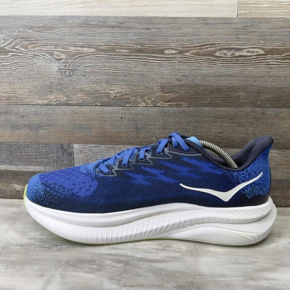 Hoka One One Mach 6 Men's Size 12 D Blue White Athletic Running Shoes Sneakers - Picture 4 of 11